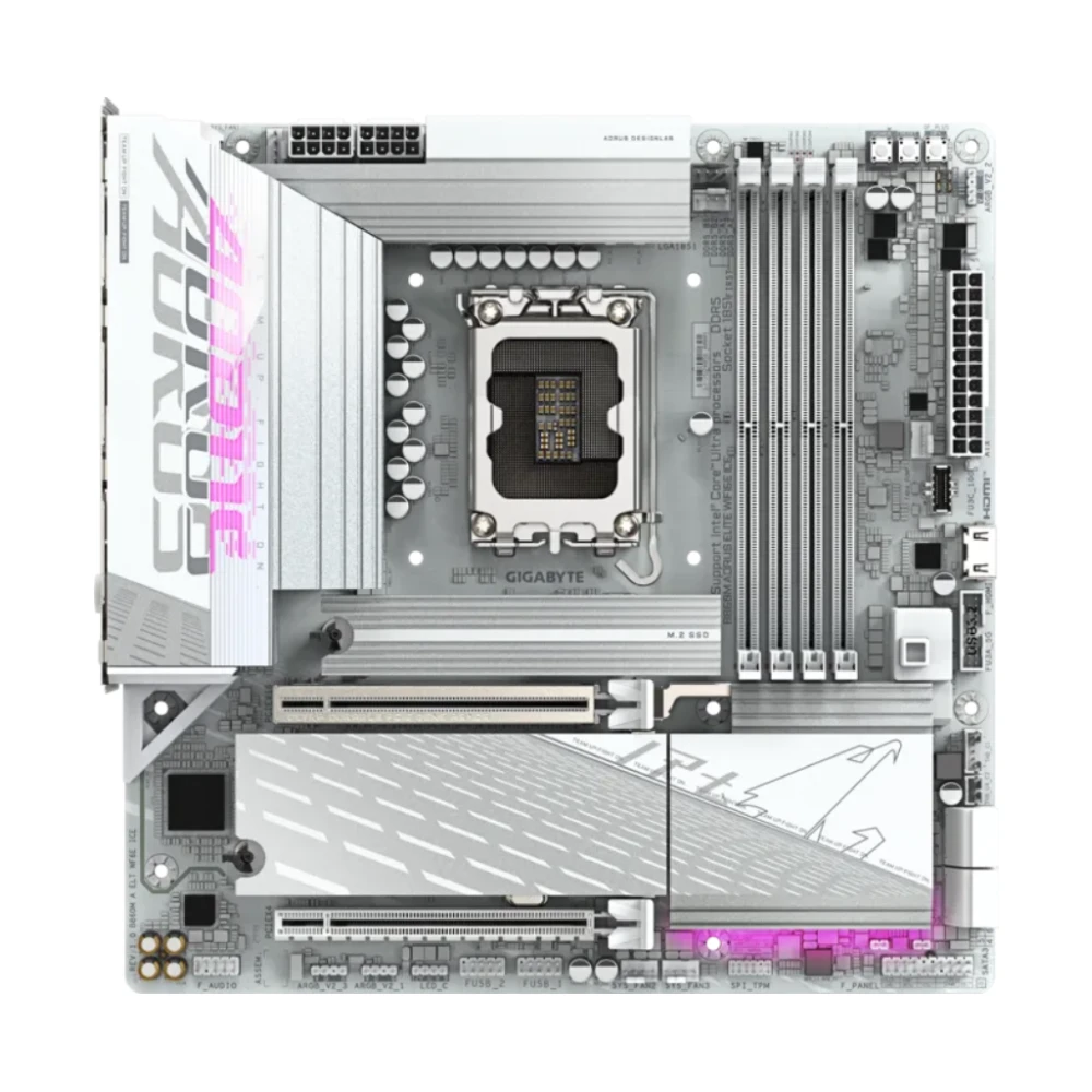 Gigabyte Motherboard B860M AORUS ELITE WIFI6E ICE DDR5 For Intel Ultra Processors view 2